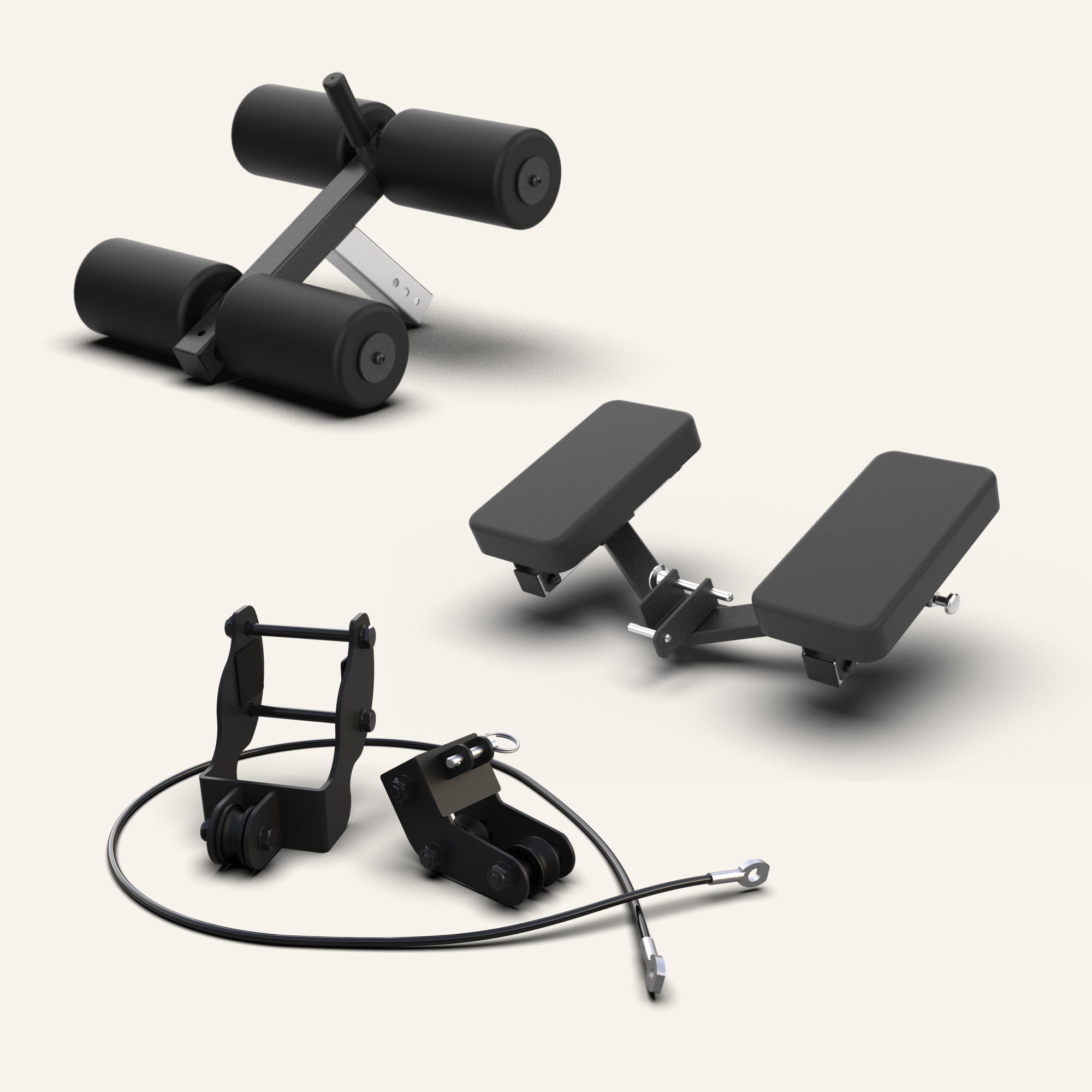 Sit-Up + Bicep + Cable Attachment